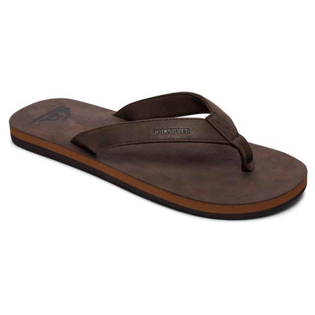 Quiksilver NUOVO da uomo Molokai Nubuck Infradito Demitasse solido con etichetta Quiksilver NUOVO da uomo Molokai Nubuck Infradito Demitasse solido con etichetta