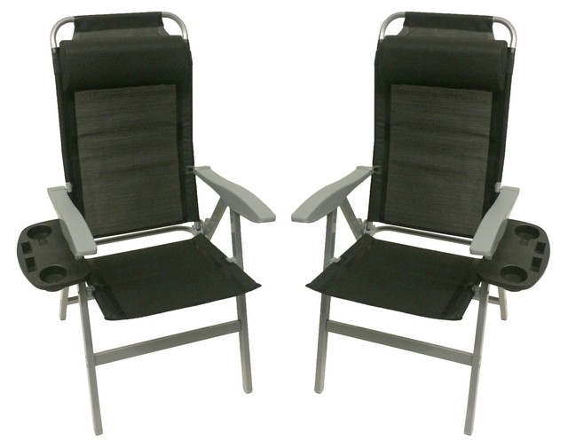 2 X Aluminium Folding Recliner Chairs Table Caravan Camping 2 X Aluminium Folding Recliner Chairs Table Caravan Camping Motorhome Garden