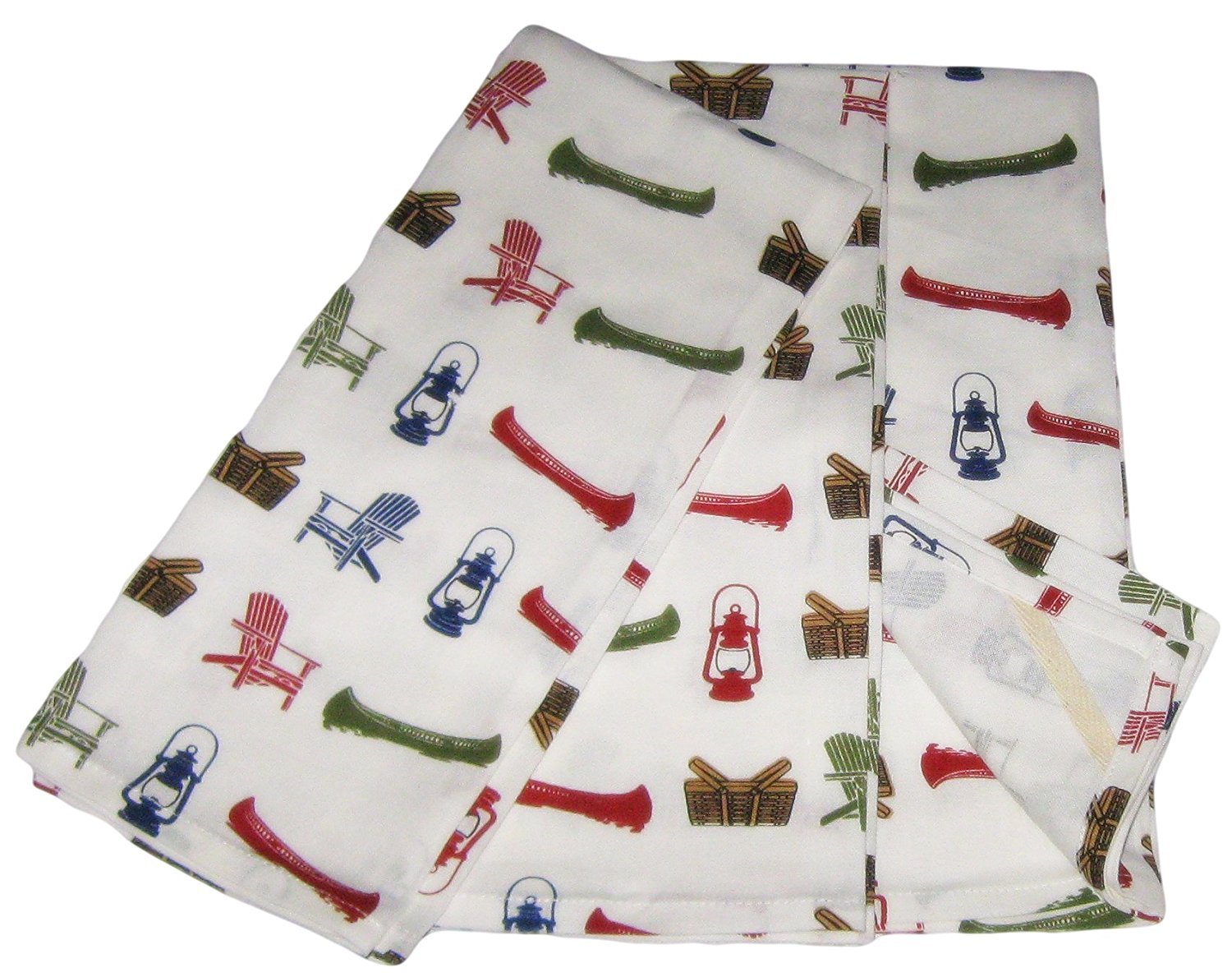 Camping Picnic Canoe Kitchen Dish Towels Set Of 3 Cotton Picture 1 Of
