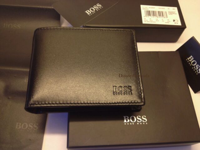 HUGO BOSS Arezzo Trifold Coin Pocket Wallet for Men Black 50128297 | eBay