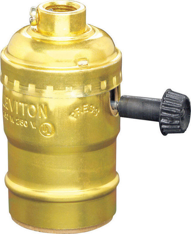 Leviton Turn Light Socket Brass Lamp Holder Picture 1 Of