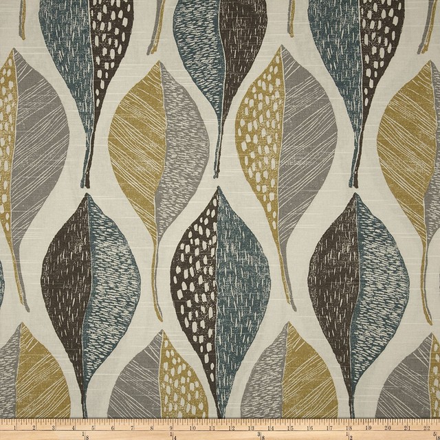 Robert Allen Woodblock Leaf Rain Home Decor Fabric Drapery Cotton By Robert Allen Home Woodblock Leaf Rain Decor Fabric Drapery