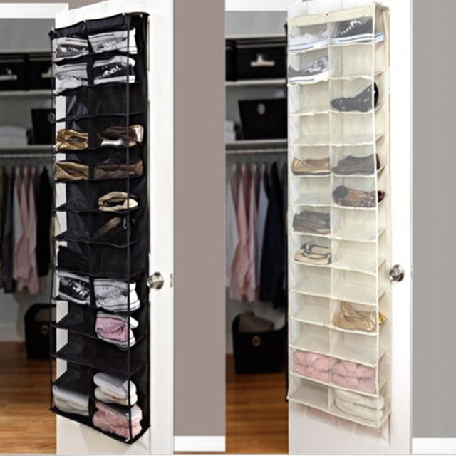 26 Pocket Over Door Hanging Shoe Rack Shelf Organizer Holder Storage 26 Pocket Over Door Hanging Shoe Rack Shelf Organizer Holder Storage Wall Closet