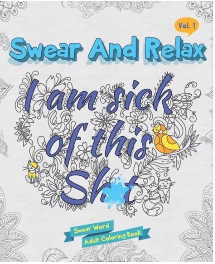 Swear Word Adult Coloring Book Sweary Words Relaxation For Adults With Mandalas And Paisley Designs By