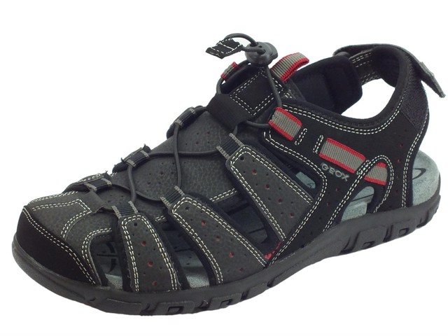 Nero 41 EU Geox Uomo Sandal Strada B Sandali a Punta Chiusa Uomo v2j Nero 41 EU Geox Uomo Sandal Strada B Sandali a Punta Chiusa Uomo v2j
