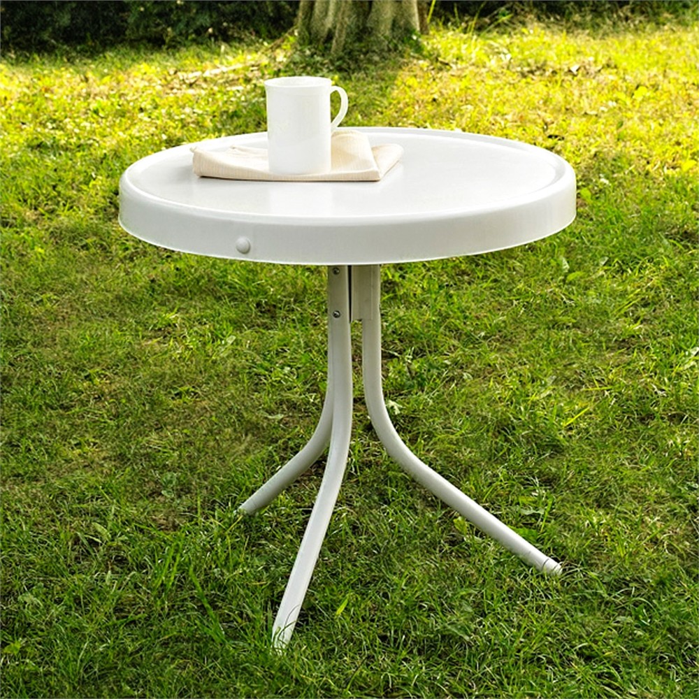 Crosley Furniture Gracie Retro 20in Metal Outdoor Side Table Picture 1 Of 3