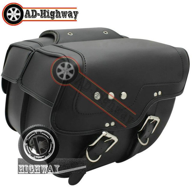 Black Motorcycle Tool Bag Pu Leather Classic Saddlebag Pouch For Black Motorcycle Tool Bag Pu Leather Classic Saddlebag Pouch For Harley Touring