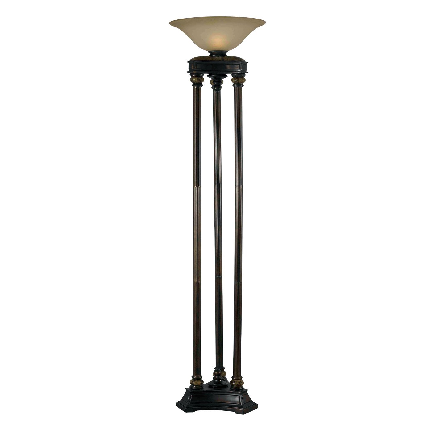 Kenroy Home Lillith 3 Pole 1 Light Torchiere Floor Lamp Oil Rubbed Picture 1 Of