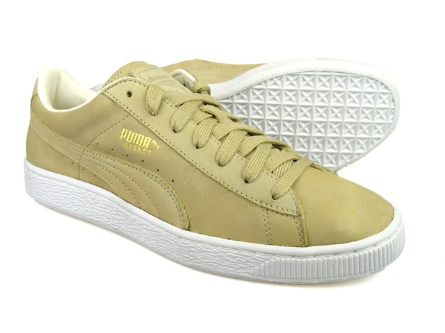 Puma Basket Citi SERIE Kaki Chiaro Beige Pelle Nubuck adulto Scarpe sportive Puma Basket Citi SERIE Kaki Chiaro Beige Pelle Nubuck adulto Scarpe sportive