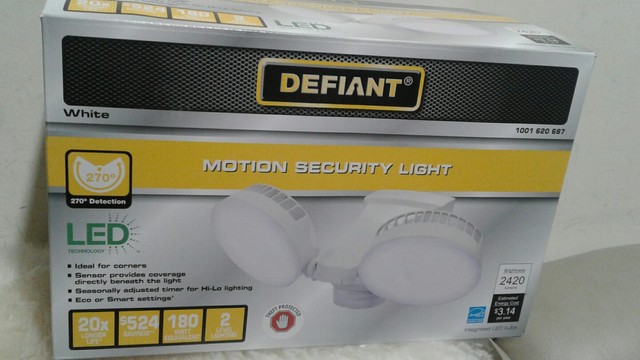Defiant 270 White Integrated Led Outdoor Motion Sensor Light New Defiant 270 White Integrated Led Outdoor Motion Sensor Security Light