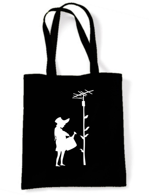 Banksy Watering Can Shoulder Bag Tv Aerial Ping Tote Ebay Banksy Watering Can Shoulder Bag Tv Aerial Ping Tote