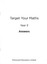 Target your Maths Year 3 Answer Book BOOK NEW