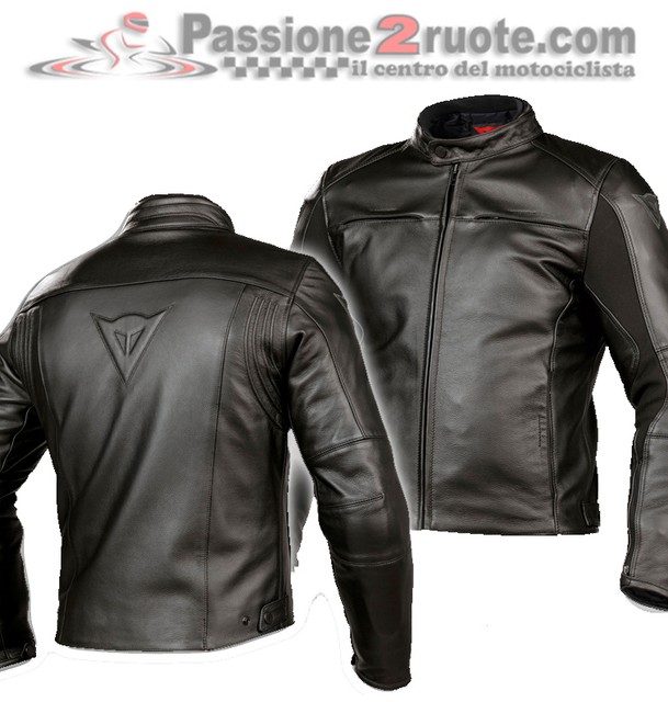 Motorcycle Bike Leather Jacket Dainese Razon Black Size 60 Leather Jacket Dainese Razon Black Motorrad
