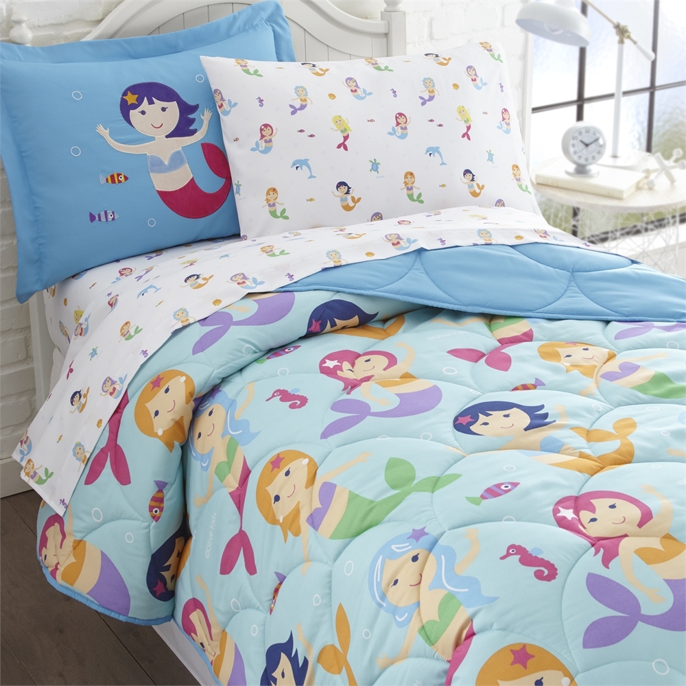 Olive Kids Full Size Bedding Set 7 Piece Bed In A Bag Mermaids Picture 1 Of