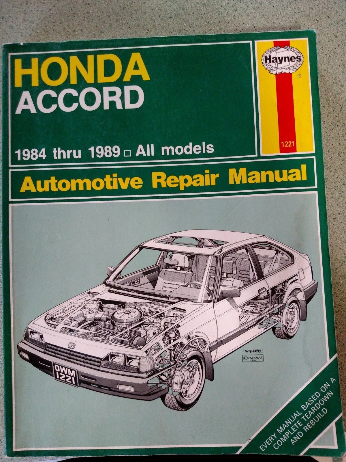 Haynes Repair Manual Honda Accord 1984 Thru 1989 All Models 42011 1850106150 | eBay