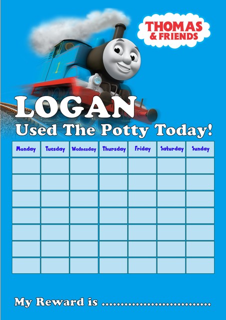 sticker reward chart for potty training