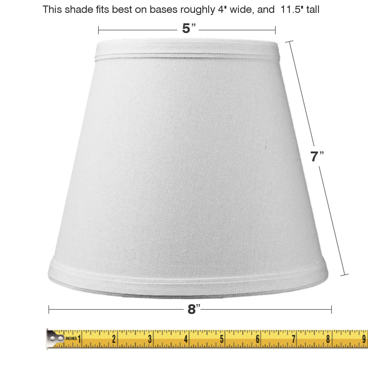 5x8x7 Empire Linen Edison Clip On Lamp Shade Light Oatmeal Picture 1 Of 4