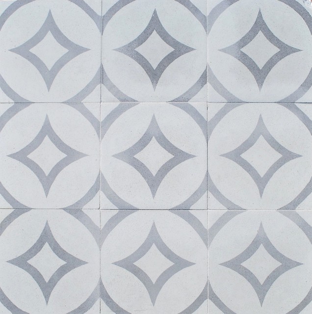 8x8 Luna Gray Geometric Encaustic Cement Tile Floor And Wall Kitchen 8x8 Luna Gray Geometric Encaustic Cement Tile Floor And Wall Kitchen Bath