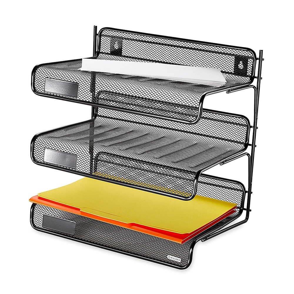 Desk Shelf Letter Office Storage Tray Doent Paper Book File Wall Picture 1 Of 4