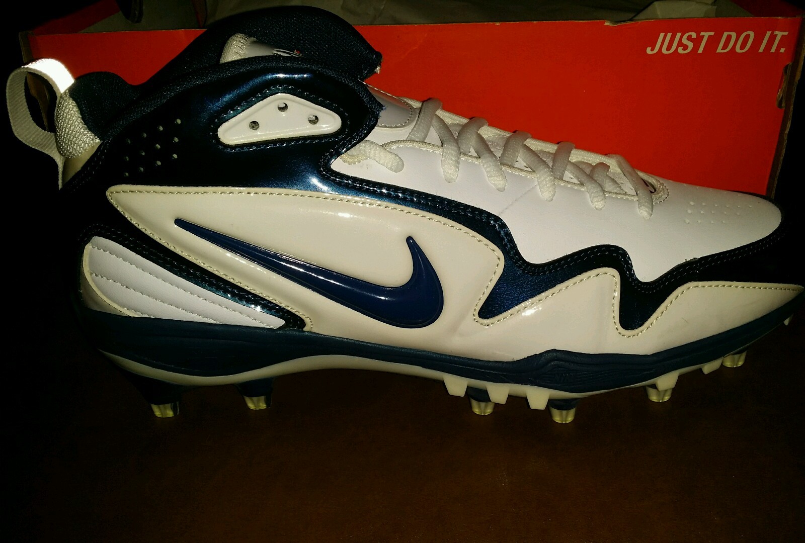 Nike Zoom Merciless TD Men's Sz 10 Molded Football Cleats 354905 White Blue Nike Zoom Merciless TD Men's Sz 10 Molded Football Cleats 354905 White Blue