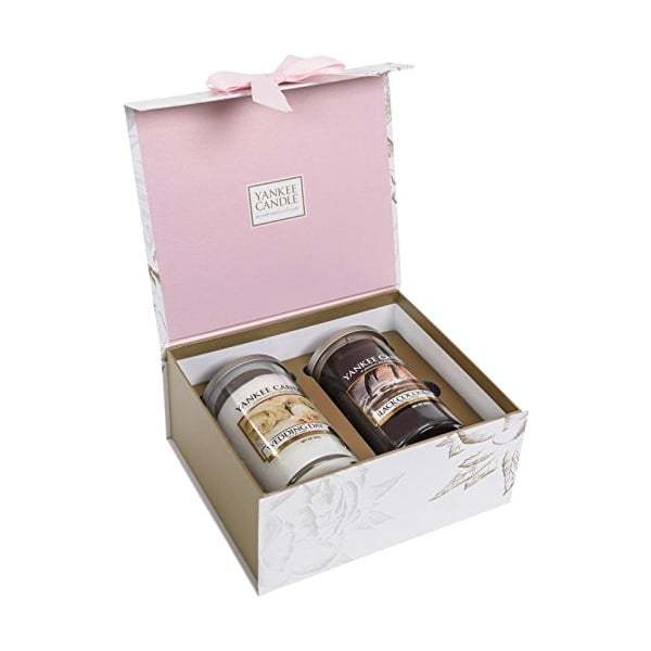 Yankee Candle Wedding Day 2 Medium Pillar Jar Gift Set Ebay Picture 1 Of