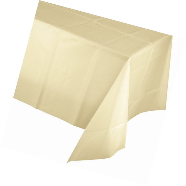 12 Pack Disposable Plastic Tablecloths 54 X 108 Rectangle Table 12 Pack Disposable Plastic Tablecloths 54 X 108 Rectangle Table Cover Ivory