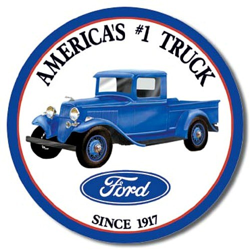 Ford Plaques Trucks Since 1917 Round Retro Vintage Metal Tin Sign ... Ford Plaques Trucks Since 1917 Round Retro Vintage Metal Tin Sign ...