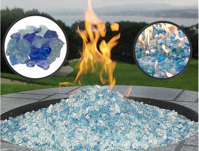 Blue Glass For Fire Pit In Bahama Blend Crystals Rocks Propane Gas Blue Glass For Fire Pit In Bahama Blend Crystals Rocks Propane Gas 10 Pounds