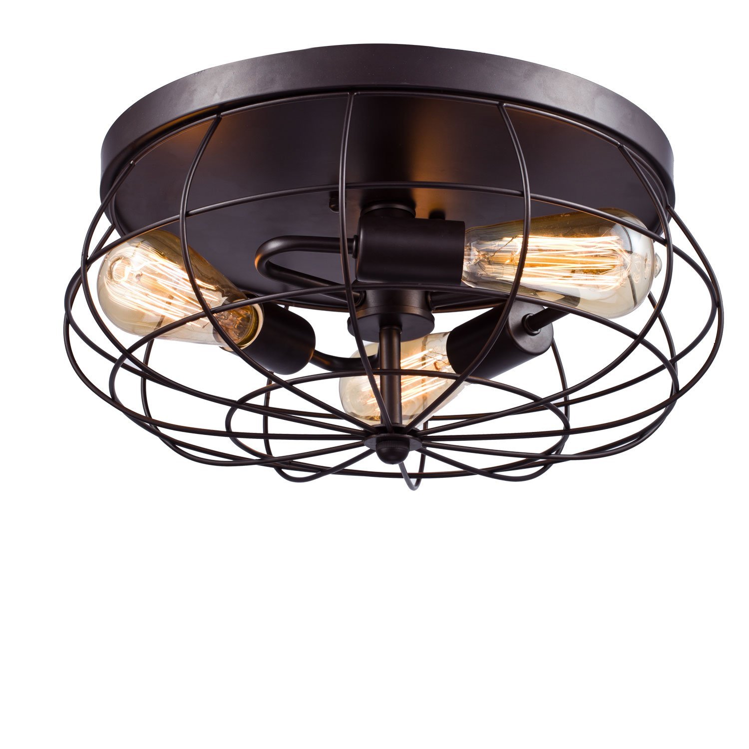 Yobo Lighting Oil Rubbed Bronze Flush Mount Ceiling Light 3 Picture 1 Of 5