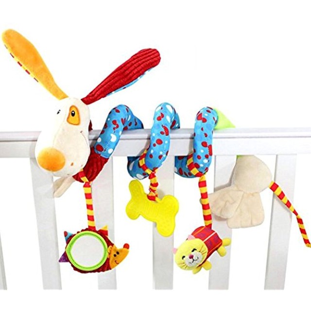 Skk Baby Soft Stroller Car Seat Activity Toy With Rattle Teether Skk Car Seat Stroller Toys Baby Soft Activity With Rattle Teether Mirror Puppy