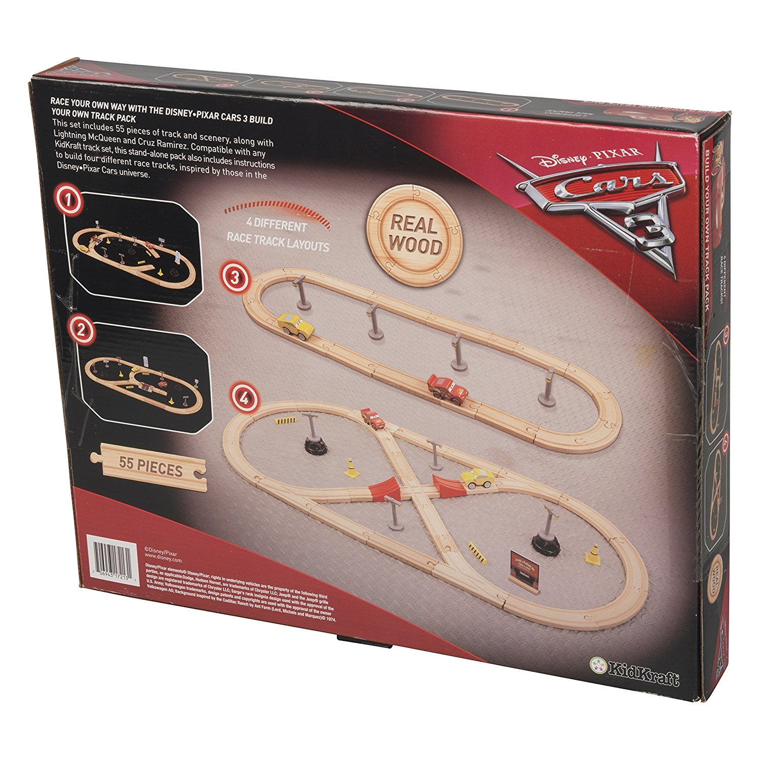 Kidkraft Disney Pixar Cars 3 Build Your Own 55 Piece Wooden Kidkraft Disney Pixar Cars 3 Build Your Own 55 Piece Wooden Racetrack