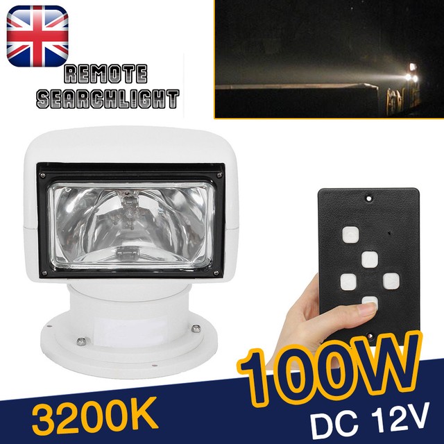 12v 100w Spotlight Remote Control Marine Boat Truck Rv Car 12v 100w Spotlight Remote Control Marine Boat Truck Rv Car Searchlight Light Uk