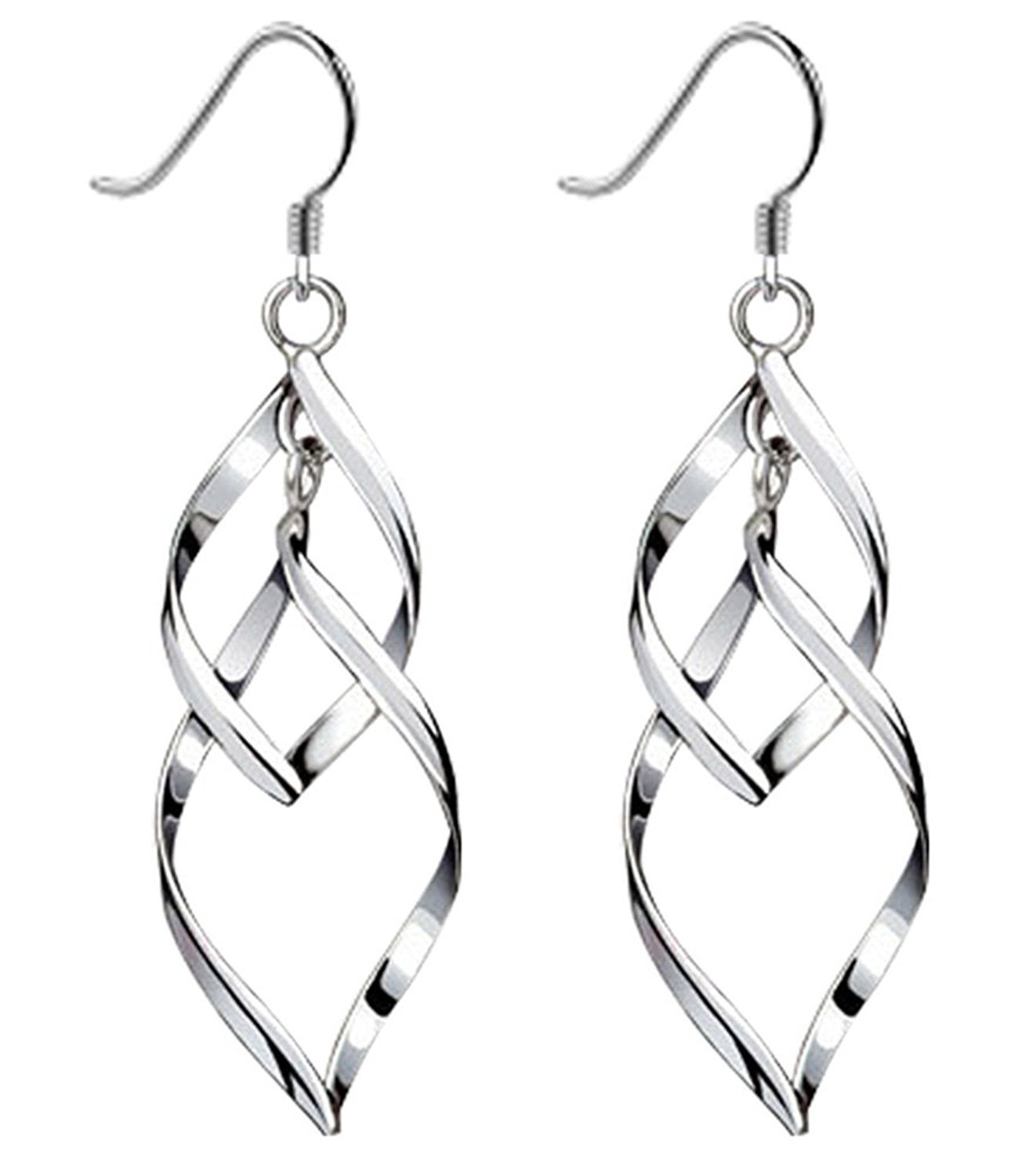Bion Womens Clic Double Linear Loops Design Twist Wave Picture 1 Of 4
