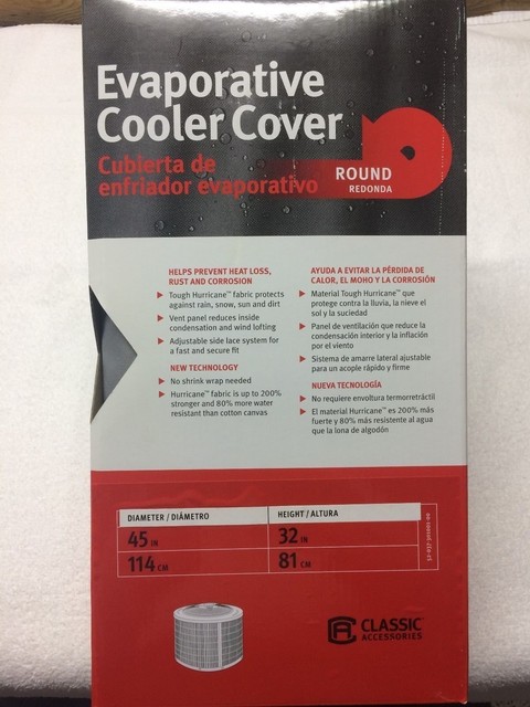 Classic Accessories Round Evaporation Cooler Cover 40 X 34 Classic Evaporative Swamp Cooler Cover Round Various Sizes