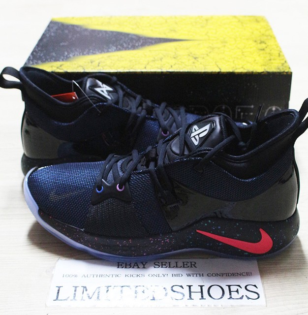 NIKE PG 2 PLAYSTATION PS 4 BLACK RACER BLUE AT7815-002 Paul George Limited NIKE PG 2 PLAYSTATION PS 4 BLACK RACER BLUE AT7815-002 Paul George Limited