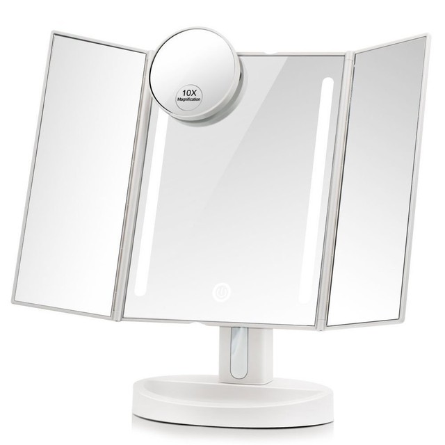 Leju Makeup Mirror Natural Daylight Lighted Vanity With Touch Screen Leju Makeup Mirror Natural Daylight Lighted Vanity With Touch Screen