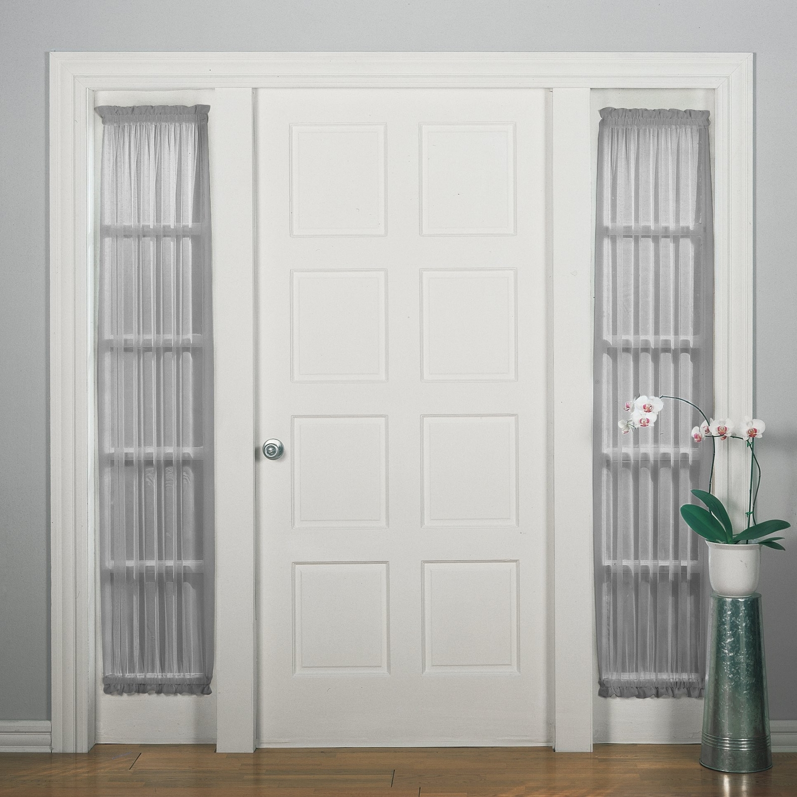 No 918 Emily Sheer Voile Single Curtain Door Sidelight Panel 28 X Picture 1 Of