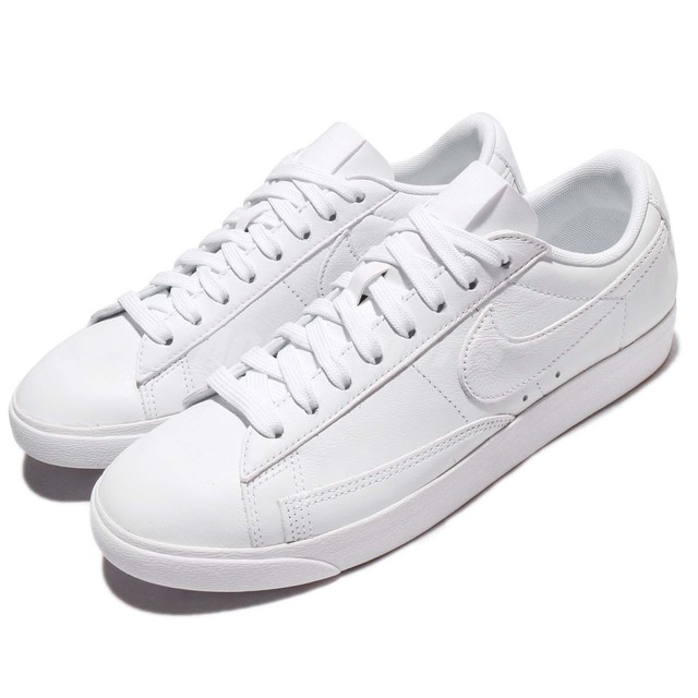 Wmns Nike Blazer Low LE Triple White Leather Women Shoes Sneakers AA3961104 Wmns Nike Blazer Low LE Triple White Leather Women Shoes Sneakers AA3961104