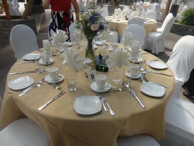 5 Burlap Tablecloths 120 Inch Round Handmade Rustic Beige Tan Modern 5 Burlap Tablecloths 120 Inch Round Handmade Rustic Beige Tan Modern 60 Table