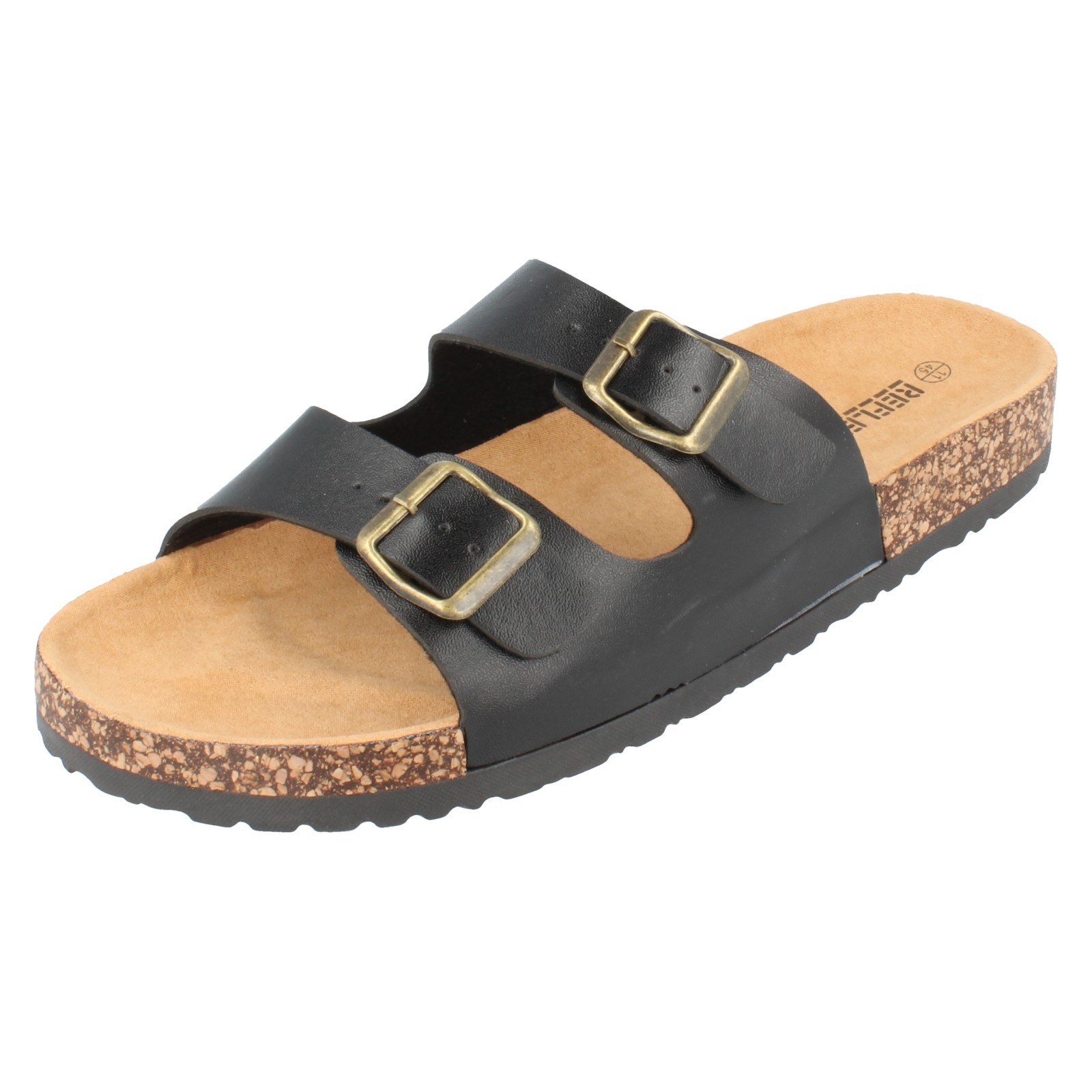 Uomo Reflex sintetico nero sabot sandali A0042 Uomo Reflex sintetico nero sabot sandali A0042