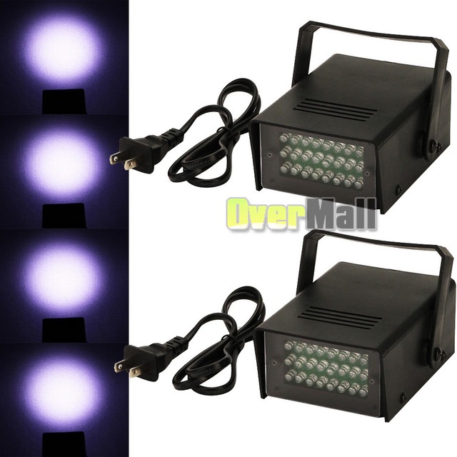 2 X Mini Dj Strobe Light Flash Club Stage Lighting Party Disco 2 X Mini Dj Strobe Light Flash Club Stage Lighting Party Disco 24led White