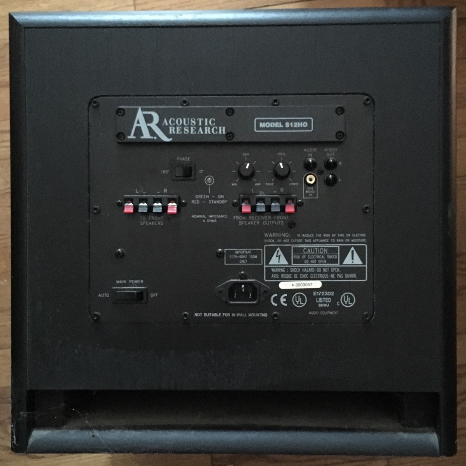 Acoustic Research Ar S12ho Subwoofer Ebay Res Content Global Inflow Inflowcomponent Cancel