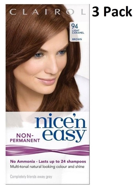 3 X Clairol N Easy Hair Dye Lasts Upto 24 Shampoos 94 Light 3 X Clairol Nice N Easy Hair Dye Lasts Upto 24 Shampoos 94 Light