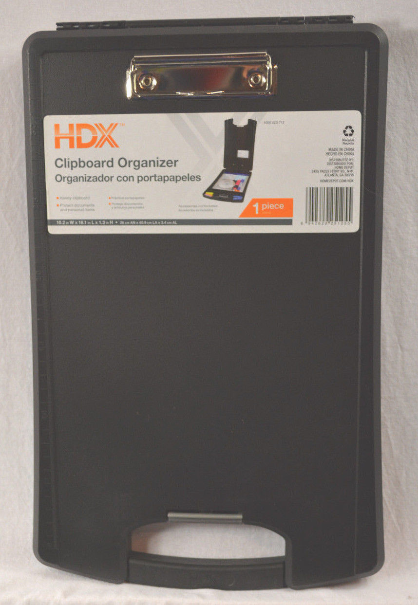 Plastic Clipboard Organizer Storage Case 10 X16 Ltr Hdx Black Picture 1 Of 5