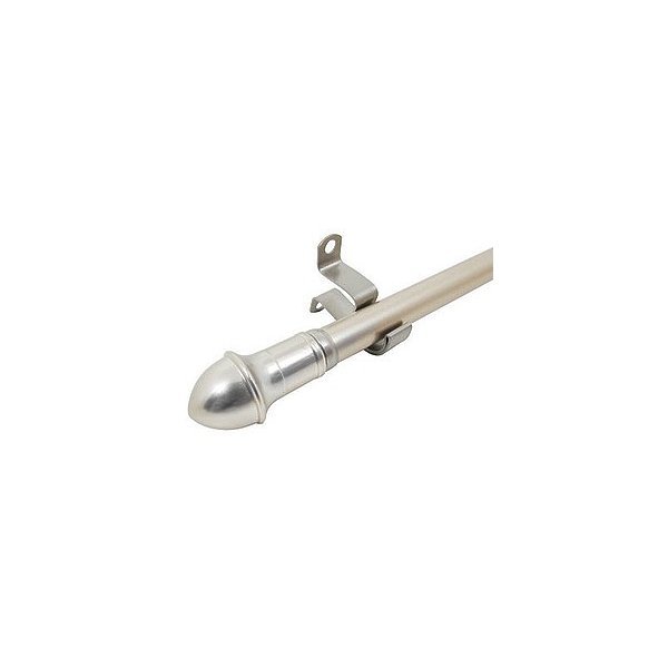 Graber 7 16inch Round Cafe Curtain Rod 18 To 28inch Width Nickel Picture 1 Of 5