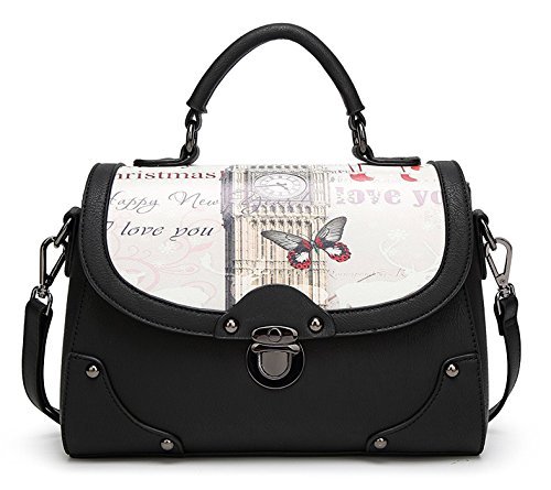 The Best Las Pu Leather Vintage Top Handle Handbags 50s Style 10 96