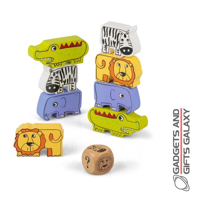 Safari Stacking Stack Game Classic Wooden Animals Toys Gifts Classic Wooden Safari Stack Animals Toys Gifts Gadgets