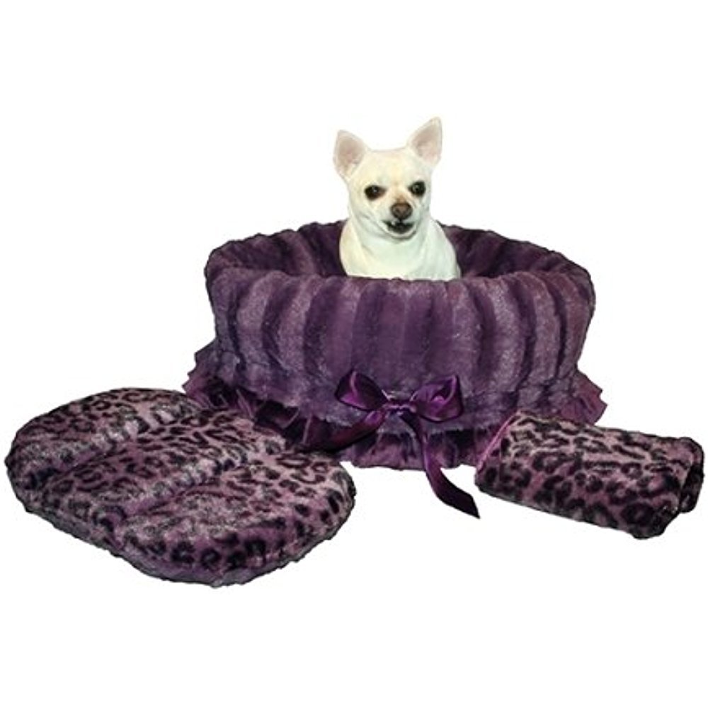 REVERSIBLE 3-IN-1 SNUGGLE BUG BED CARRIER- PURPLE CHEETAH