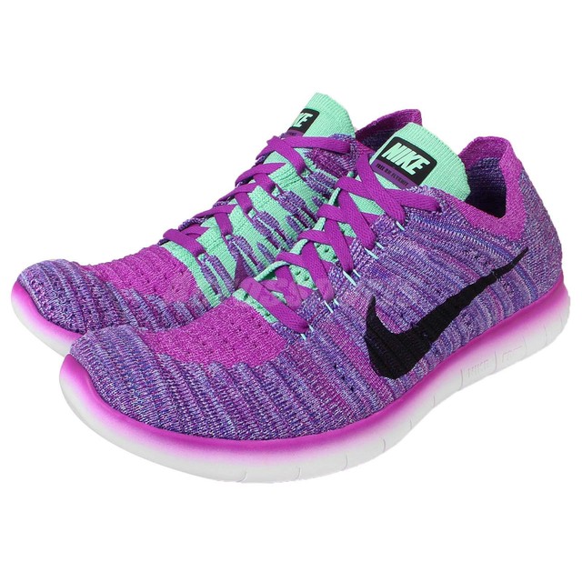 Nike RN Flyknit GS Run Purple Black Youth Womens Running Shoes Nike RN Flyknit GS Run Purple Black Youth Womens Running Shoes