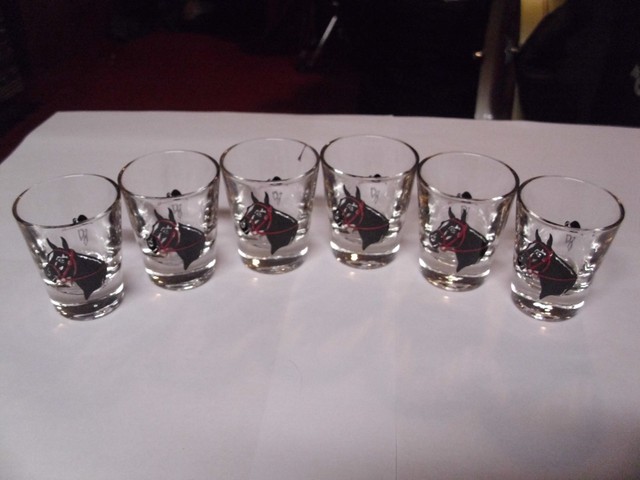 Libbey Shot Glasses Set Of 6 Vintage Horse Jockey Shot Glasses Set Of 6 Libbey